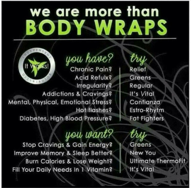 I finally found an itworks gal to work with Me! Oh, and they are more than wraps BTW