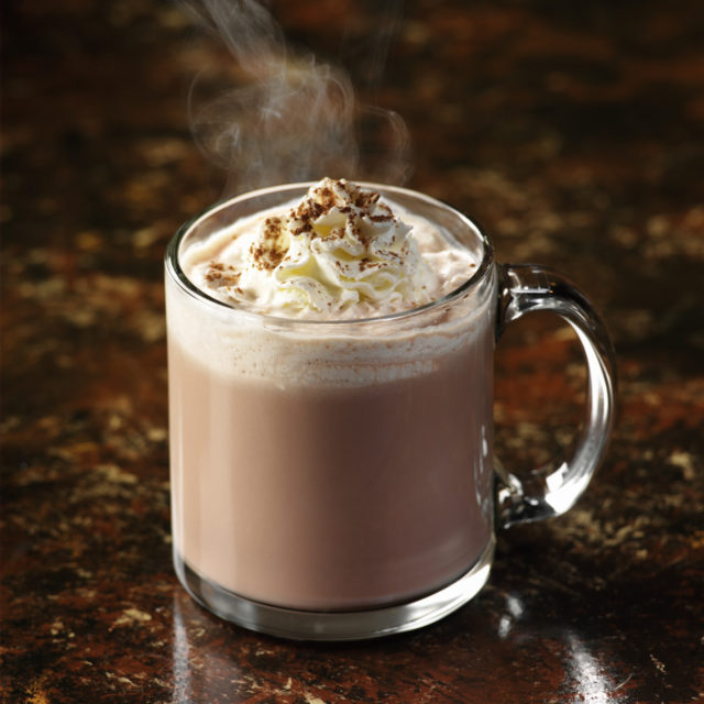 Hot chocolate with whipped cream