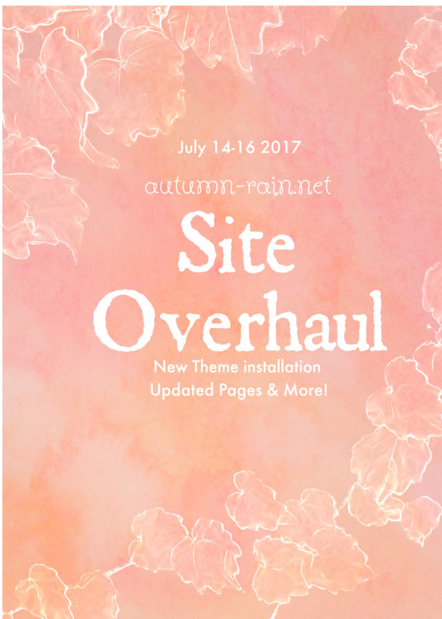 Site Overhaul: 2017 Edition