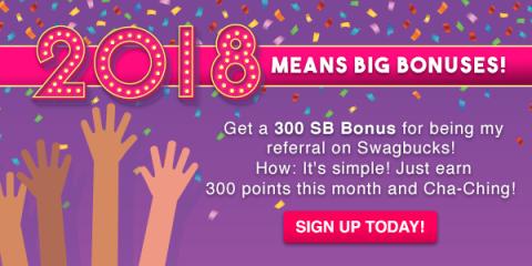 Get $3 when you sign up for Swagbucks in January (US)